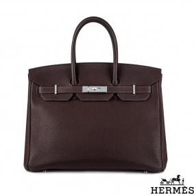 Herms Birkin 35cm Ebene Veau Togo PHW
